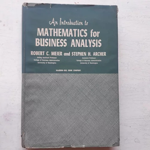 Aan Introduction To Mathematics For Business Analysis