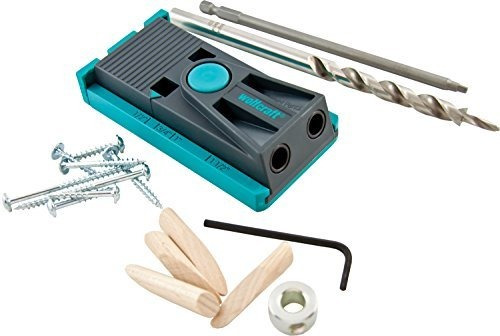 Wolfcraft 4643404 Bolsillo Agujero Woodjoining Jig Kit.