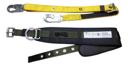 Cinturón Con Bandola Para Liniero Certificado - H. Aluminio Grande Verde Militar