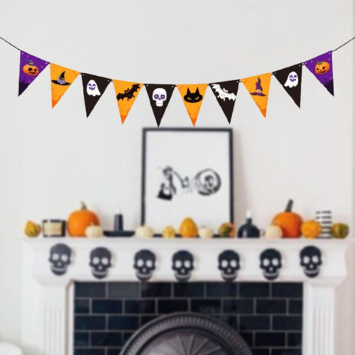 Pancarta De Fiesta De Halloween, Bandera Triangular