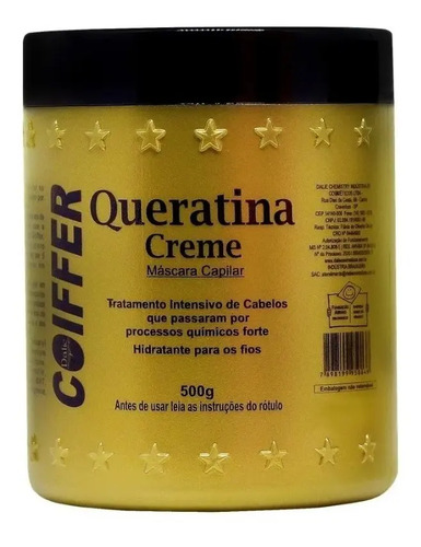 Máscara Queratina Creme Coiffer 500G