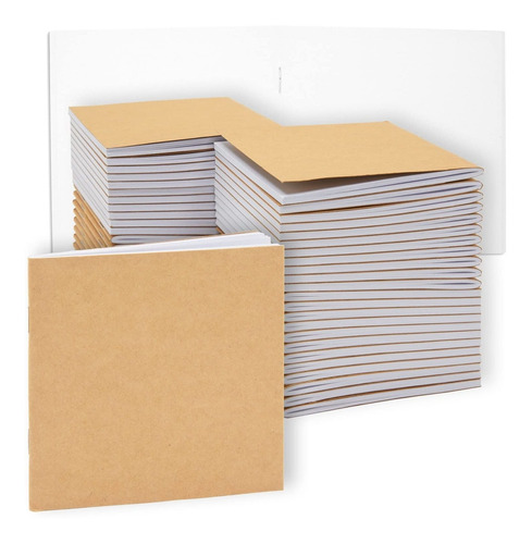 Paquete De 48 Cuadernos Sin Forro En Blanco, Pequeos Diarios