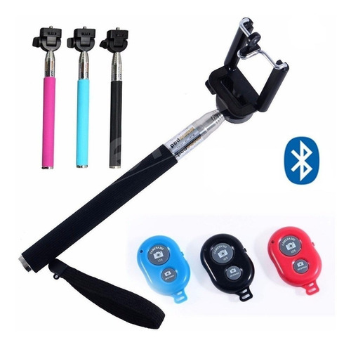 Imagen 2 de 3 de Monopod P/ Selfies Con Control Bluetooth