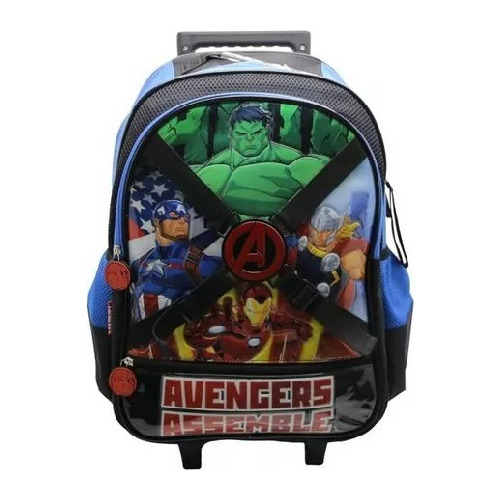 Mochila Con Carro Avenger Assemble  18 PLG  Cresko