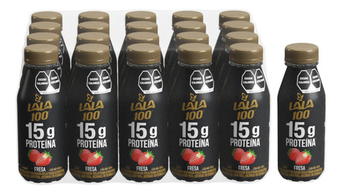 Lala 100 Leche Sin Lactosa Sabor Fresa. 20 Pzas De 330 Ml
