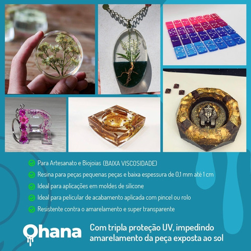 Imagem 2 de 6 de Resina Epoxi Incolor De Baixa Viscosidade Uv+ Kit Com 1,5kg