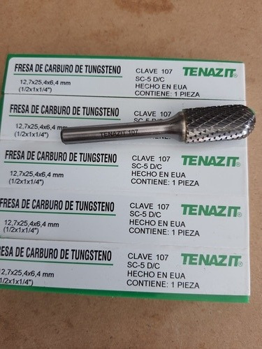 (5 Pz) Fresa De Tungsteno 1/2×1×1/4 Tenazit Austromex 107