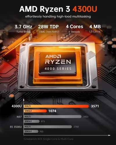 Mini Pc Acemagic K1 Amd Ryzen 4300u (até 3,7 Ghz), 16 Gb Ddr