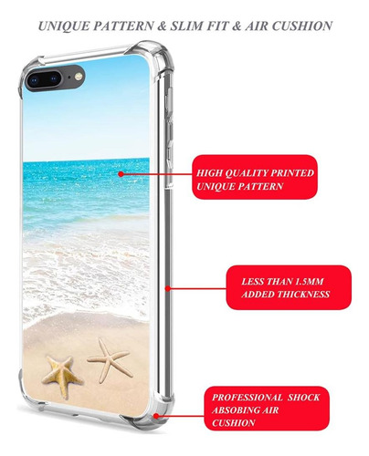 Muqr Funda Para Iphone Plus Protector De Playa Protector De Estrella De Mar De Playa.