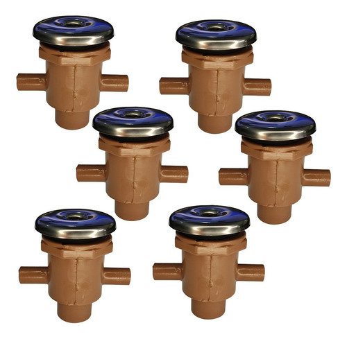 6x Mini Jato Inox Cromado P/ Banheira Hidromassagem Spa