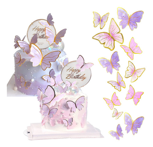  Decoración De Pastel De Mariposa P/cumpleaños, 600 Piezas