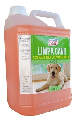 Limpa Canil Citronela 5 Litros Tira Odor Do Xixi Rende 100 L