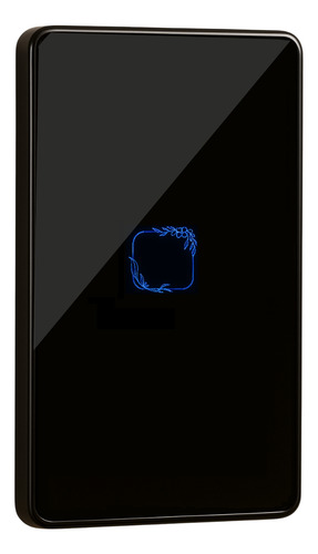 Llave Tecla Touch + Tomacorriente Tactil Negro Bf Slim Pame 1 A 220v Negro