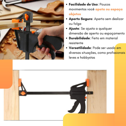 Grampo Sargento Aperto Rápido 30cm 12 Polegadas Universal