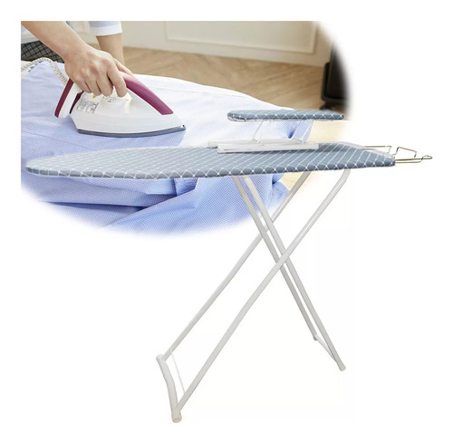 Tabla Burro De Planchar Altura Ajustable Con Soporte 42in