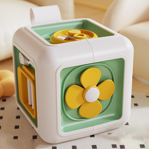 Cubo De Actividades Para Bebés, Juguetes De Viaje, 6 Verde