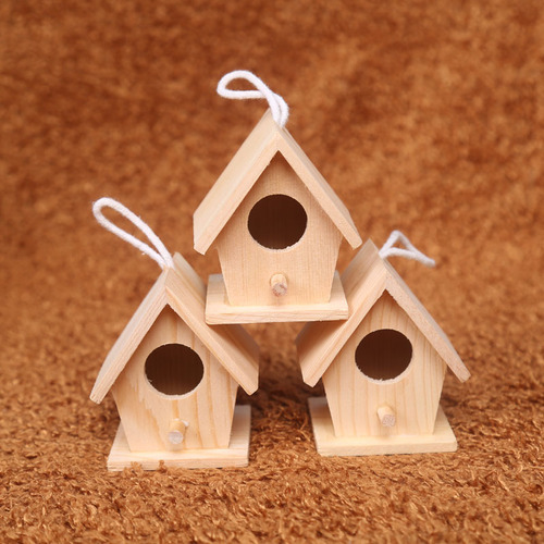 Nido De Pájaro Grande Terminado Mini Casita Para Aves
