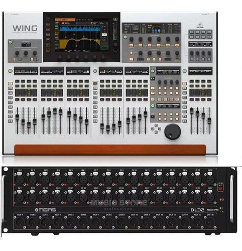 Mesa Digital Wing 48 Canais + Stageboxs32 Digital Behringer