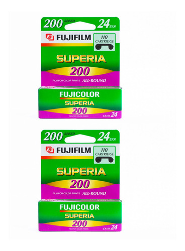 Rollo Fotográfico 110mm Fujifilm Superia 200 24 Exp. Pack 2