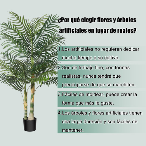 Árbol De Verdes Simuladas Artificial Plantas Decorativas1.5m