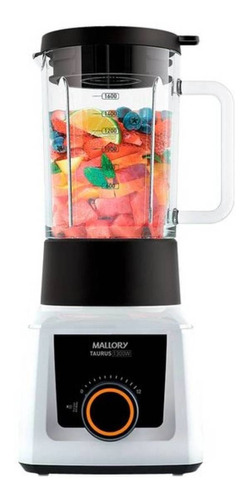 Liquidificador Mallory Taurus Glass 2,3l 1300w - Branco 110V
