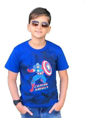 Imagem 1 de 9 de Kit 6 Camiseta Masculina Infantil Atacado Personagem Herois