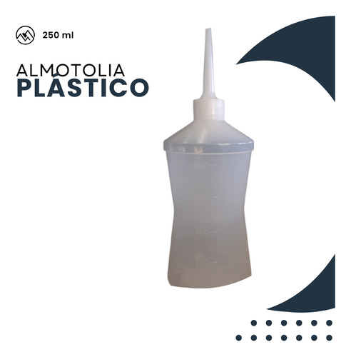 Almotolia Plástica Transparente 250 Ml Com Bico Reto 5 Uni