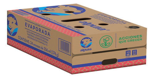 Leche Evaporada X24 Parcialmente Descremada 356 Ml Alpura