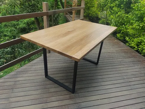 Mesa Comedor Rectangular En Roble Macizo 110cm * 85cm
