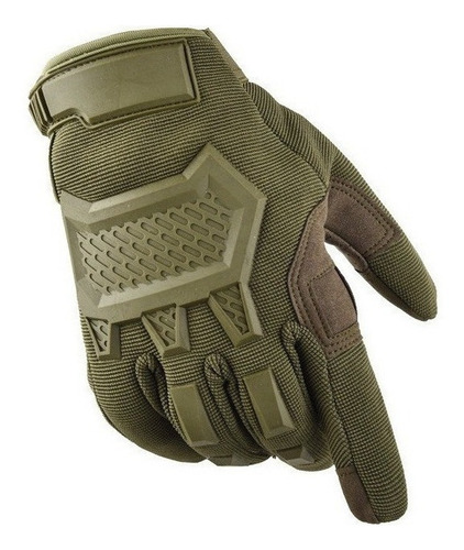 Pantalla táctil retro Glova para hombre, moto, color verde militar, talla M
