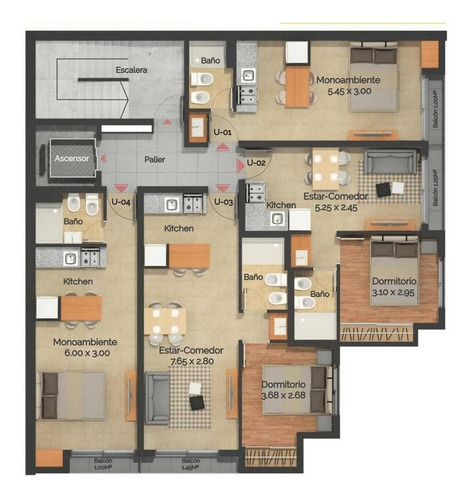 Imagen 3 de 6 de Venta Departamento 2 Dormitorios - Barrio Pichincha, Rosario