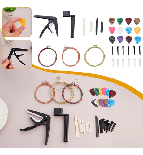 Juego De Accesorios Para Guitarra De 65 Piezas: PĂșas De Guit