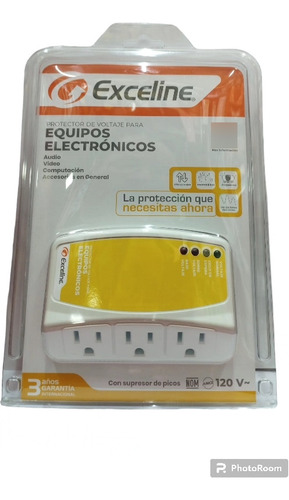 Protector De Voltaje Para Equipos Electrónicos 120v 3 Tomas