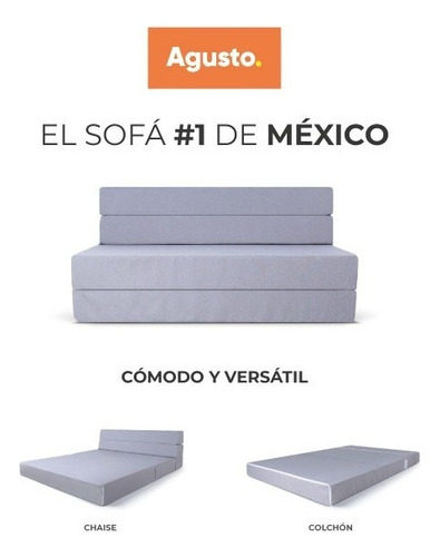 Sofa Cama Doble Agusto ® Sillon Plegable Matrimonial Colchon Color Café