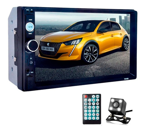 Imagen 4 de 7 de Stereo Auto 2 Din Pantalla Táctil Mirrorlink Cámara 7010 P