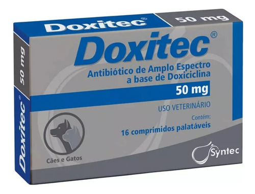Doxitec 50 Mg - 16 Comprimidos - Cães E Gatos - Syntec