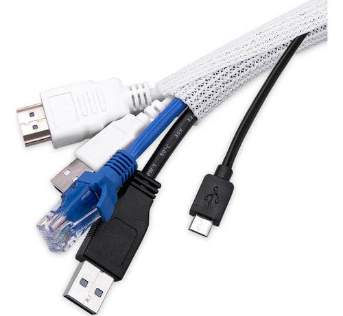 Funda De Cable Blanca De 10 Pies - 4/5 Pulgadas, Sistem...