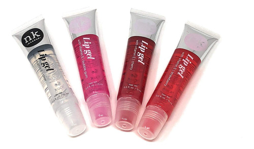 Paquete De 4 Gel Labial Nicka K (transparente, Fresa, Cerez.