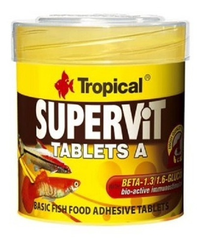 Tropical Supervit A 36gr Tabletas Fondo Omnívoros Peces 