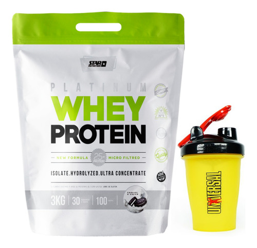 Whey Protein Isolate Star Nutrition X 3kg + Vaso Mezclador