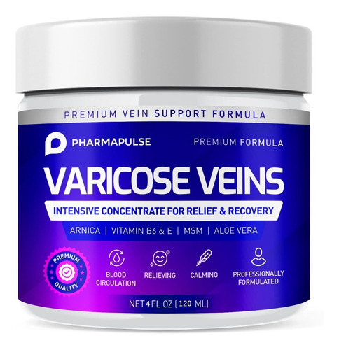 Pharmapulse | Crema Para Varices & Arañas Vasculares | 4oz