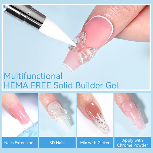 Born Pretty Gel Constructor Para Uñas, Sin Hema, Transparent