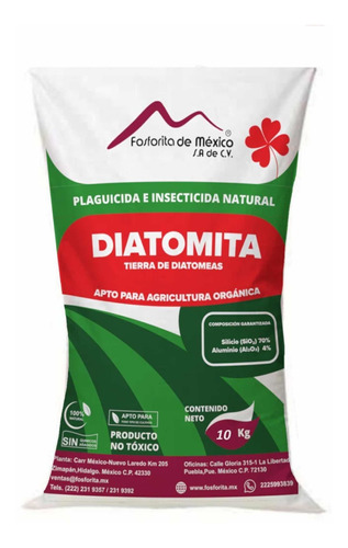 Tierra De Diatomeas Orgánica 10 Kg Control Plagas No Tóxico