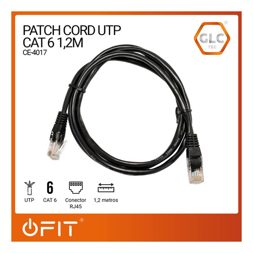 Imagen 2 de 11 de Patch Cord Utp Glc Cat 6 De 1.2 Metros