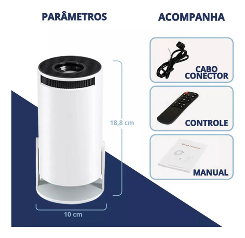 Projetor Genérico Portátil 4k Hd Android 11.0 Smart Wifi 5g