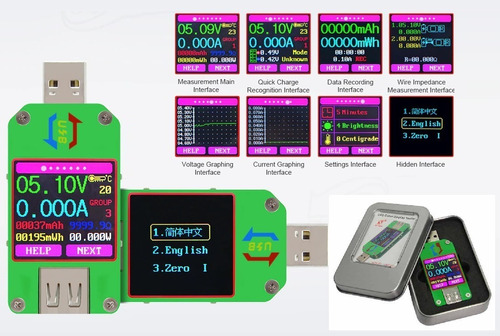 Usb Test Um24 Prueba Medidor Probador Voltaje Amperaje Qc3.0