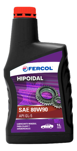 Aceite De Caja Hipoidal 80 W 90 Fercol Botella 1 Lt Api Gl-5