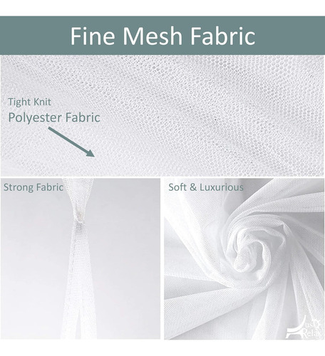 (queen/king, White) - Mosquito Net, Bed Canopy Set I...