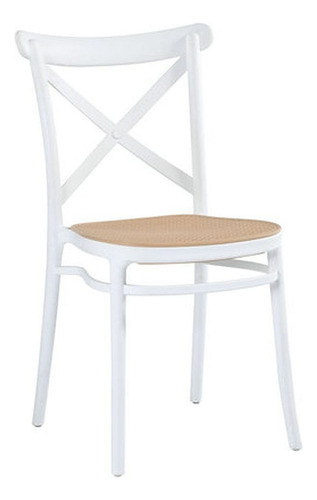 Silla Cross Back De Exterior By Promobel Color de la estructura de la silla Blanco