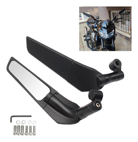 Espejo Retrovisor Giratorio Para Yamaha Mt09 Mt-07 Mt-10